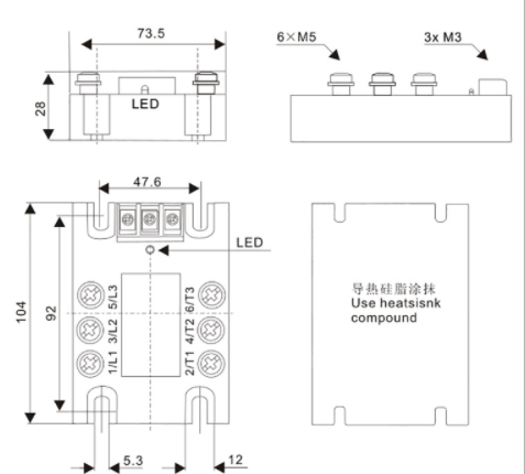 LDG三相電機正反轉(zhuǎn)固態(tài)繼電器SSRRR2A48D550 