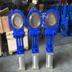 供應PZ673H帶手動氣動刀形閘閥