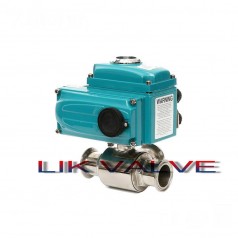 進口電動三通衛(wèi)生 球閥-ISO衛(wèi)生 卡箍快裝三通球閥