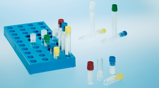 1ml普通凍存管 123279 凍存管 1ml，內旋，星形站立角，藍，有書寫區